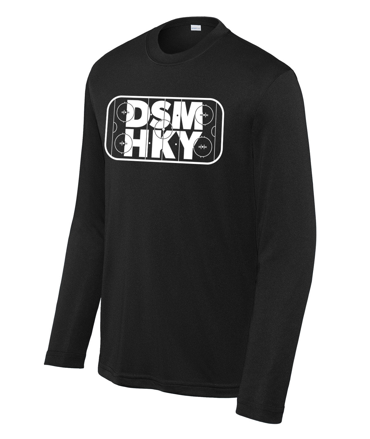Des Moines Hockey DSM HKY Youth Long-Sleeve Performance Tee