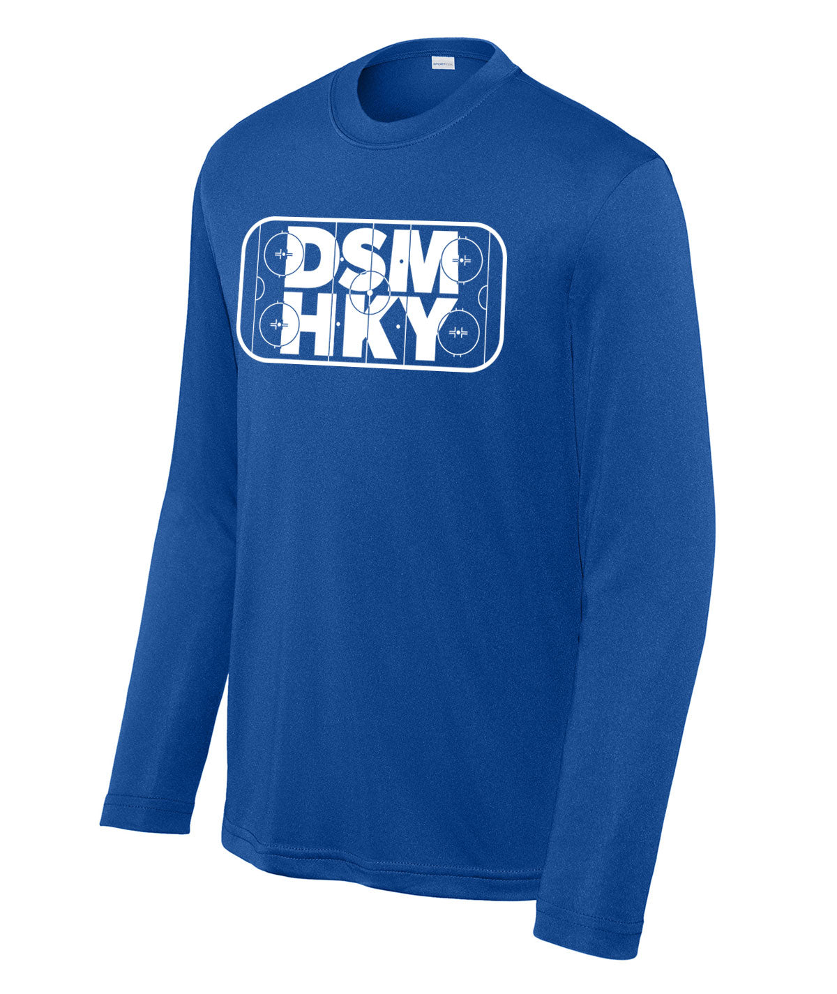 Des Moines Hockey DSM HKY Youth Long-Sleeve Performance Tee