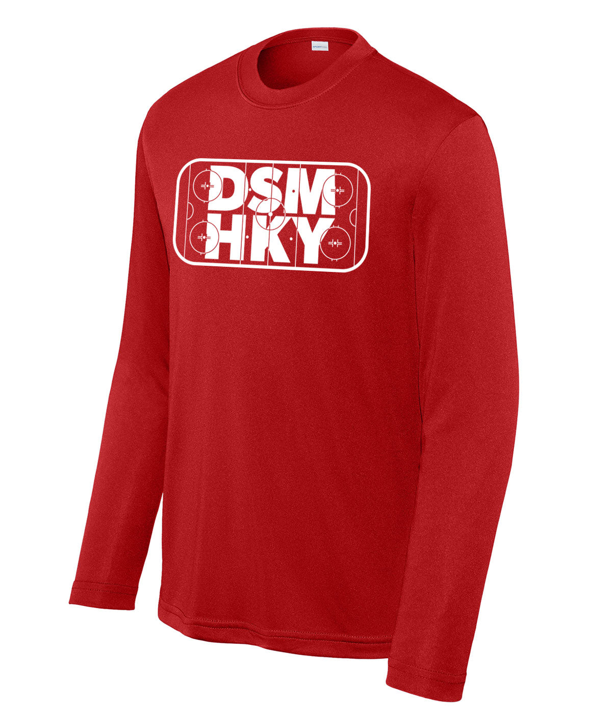 Des Moines Hockey DSM HKY Youth Long-Sleeve Performance Tee