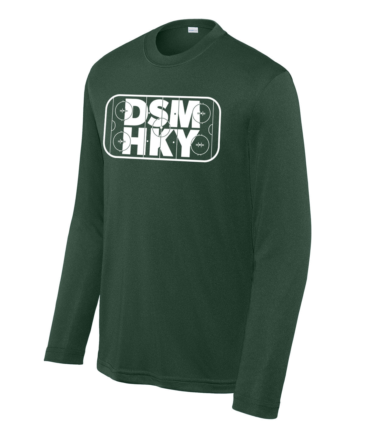 Des Moines Hockey DSM HKY Youth Long-Sleeve Performance Tee