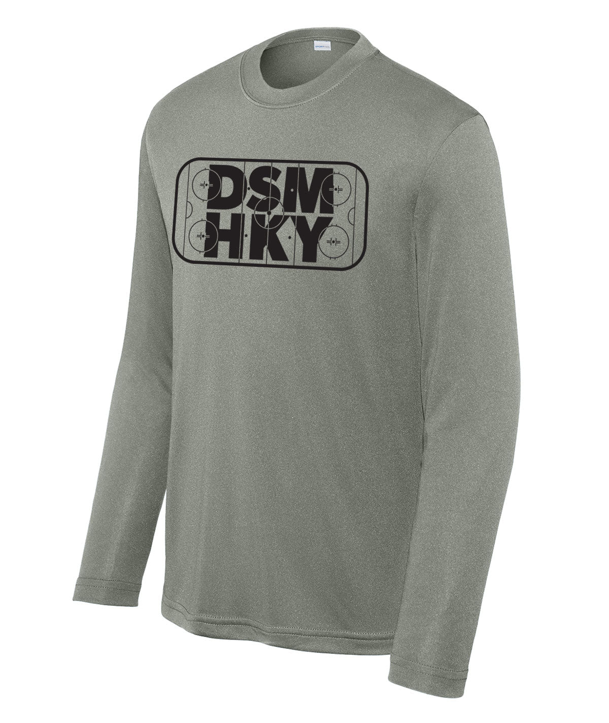 Des Moines Hockey DSM HKY Youth Long-Sleeve Performance Tee