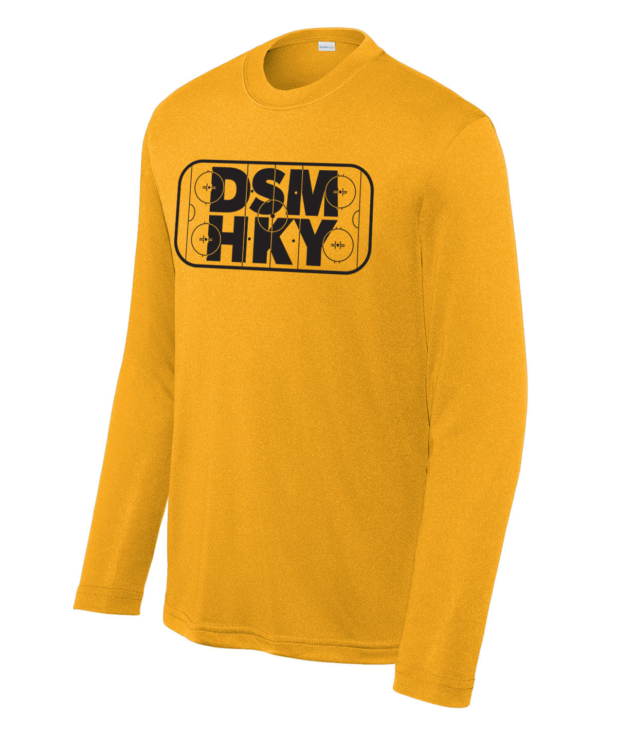 Des Moines Hockey DSM HKY Youth Long-Sleeve Performance Tee