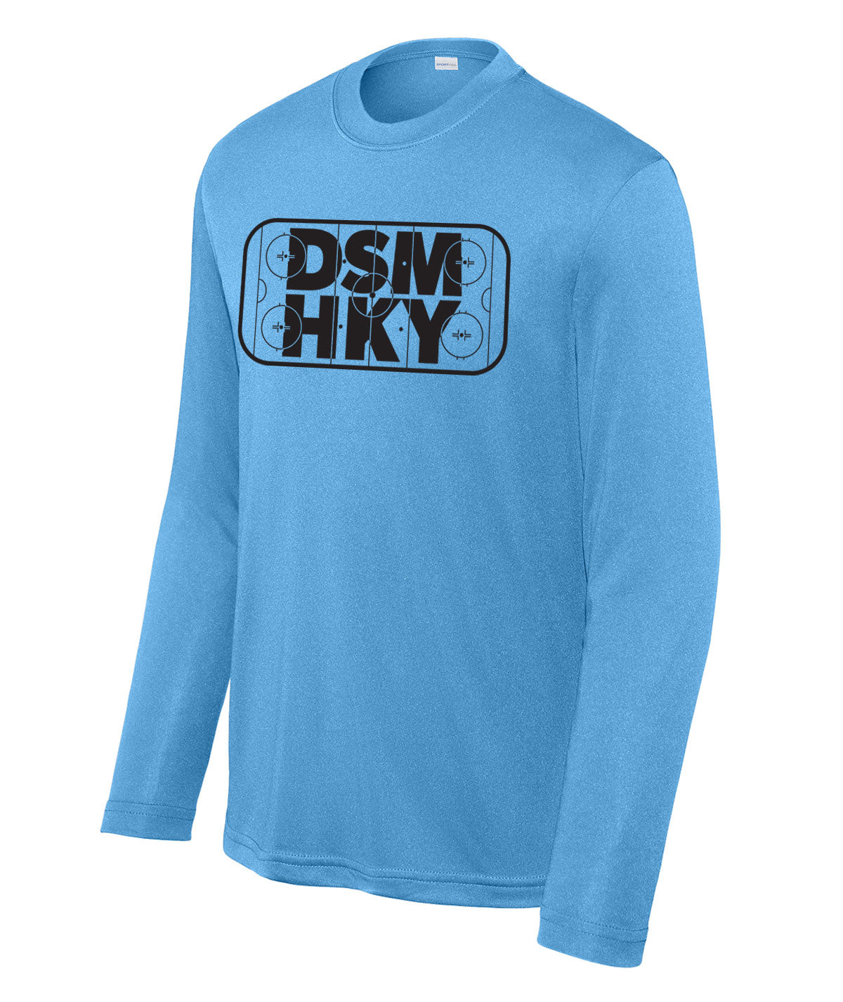 Des Moines Hockey DSM HKY Youth Long-Sleeve Performance Tee