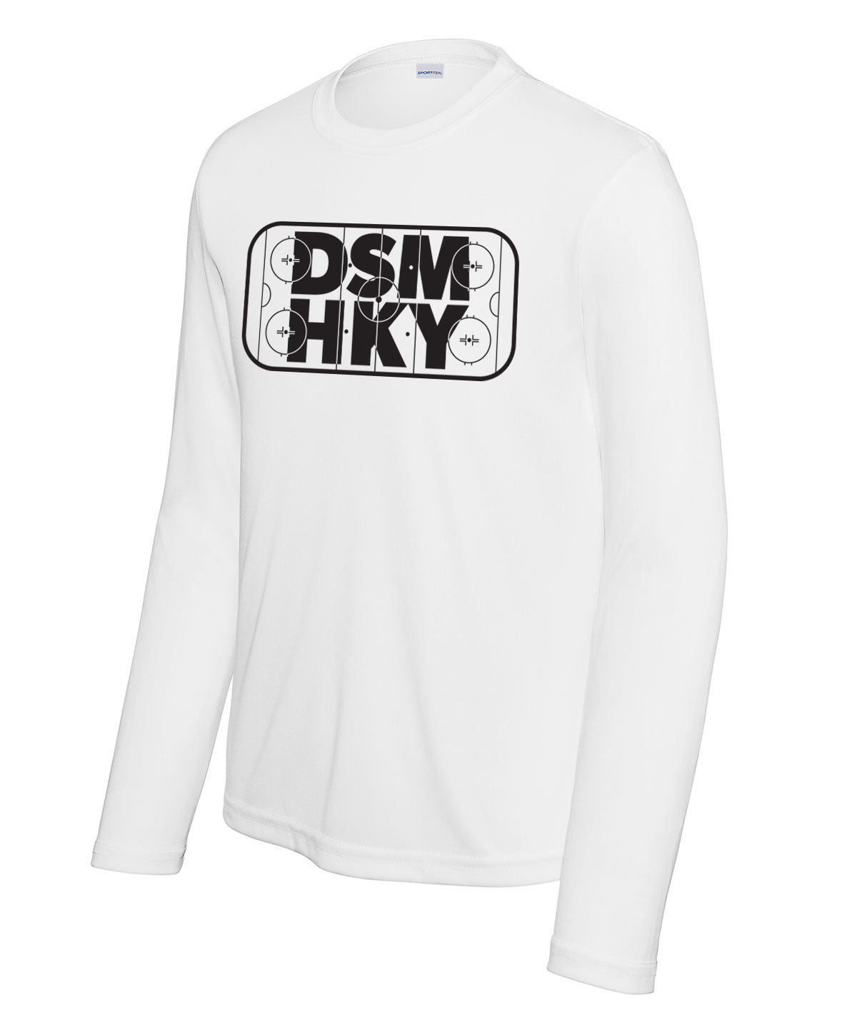 Des Moines Hockey DSM HKY Youth Long-Sleeve Performance Tee