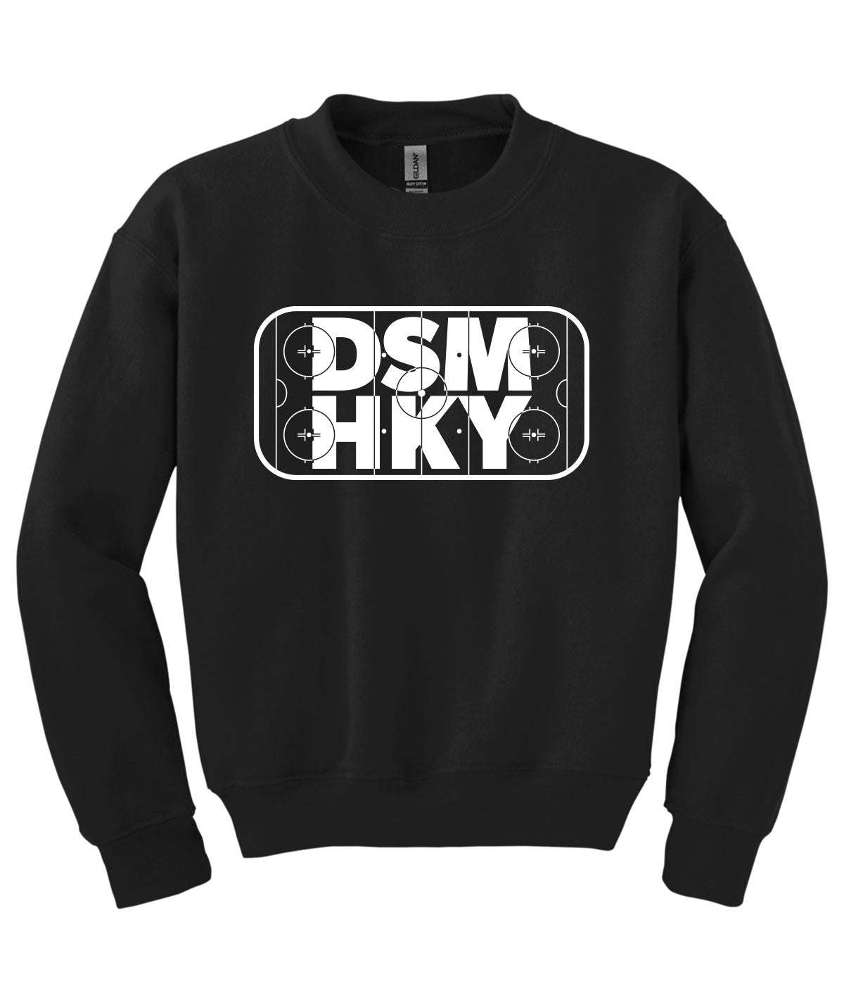 Des Moines Hockey DSM HKY Youth Crewneck Sweatshirt