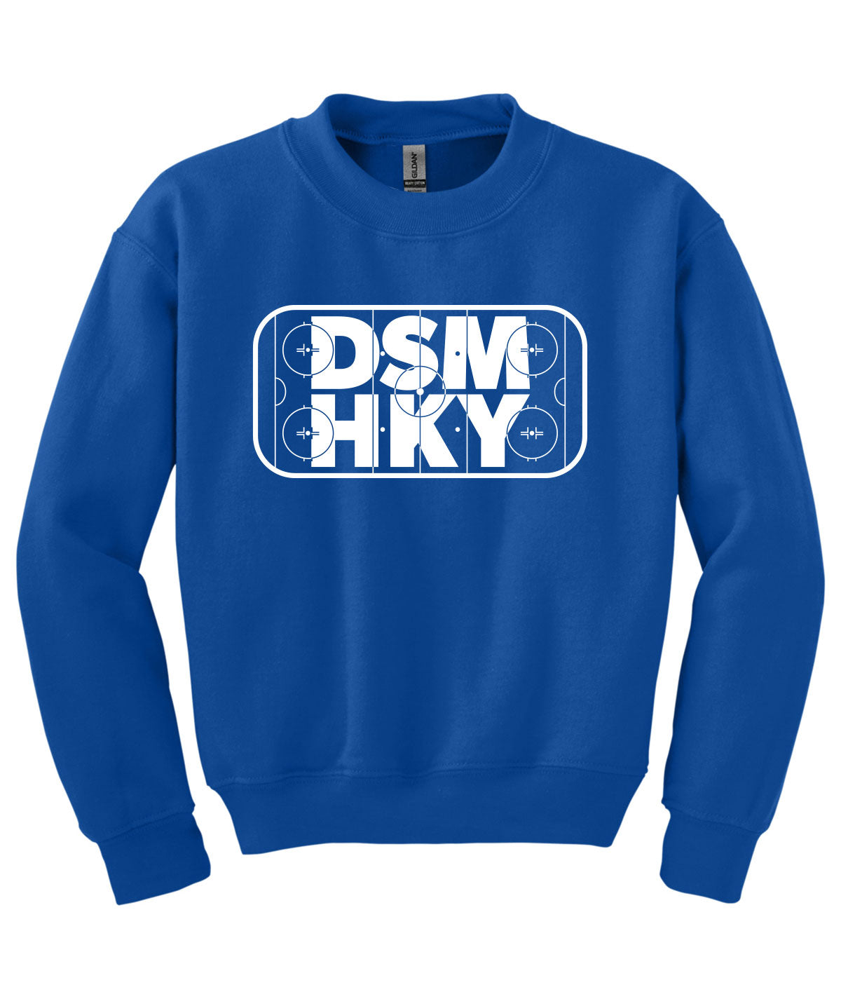 Des Moines Hockey DSM HKY Youth Crewneck Sweatshirt