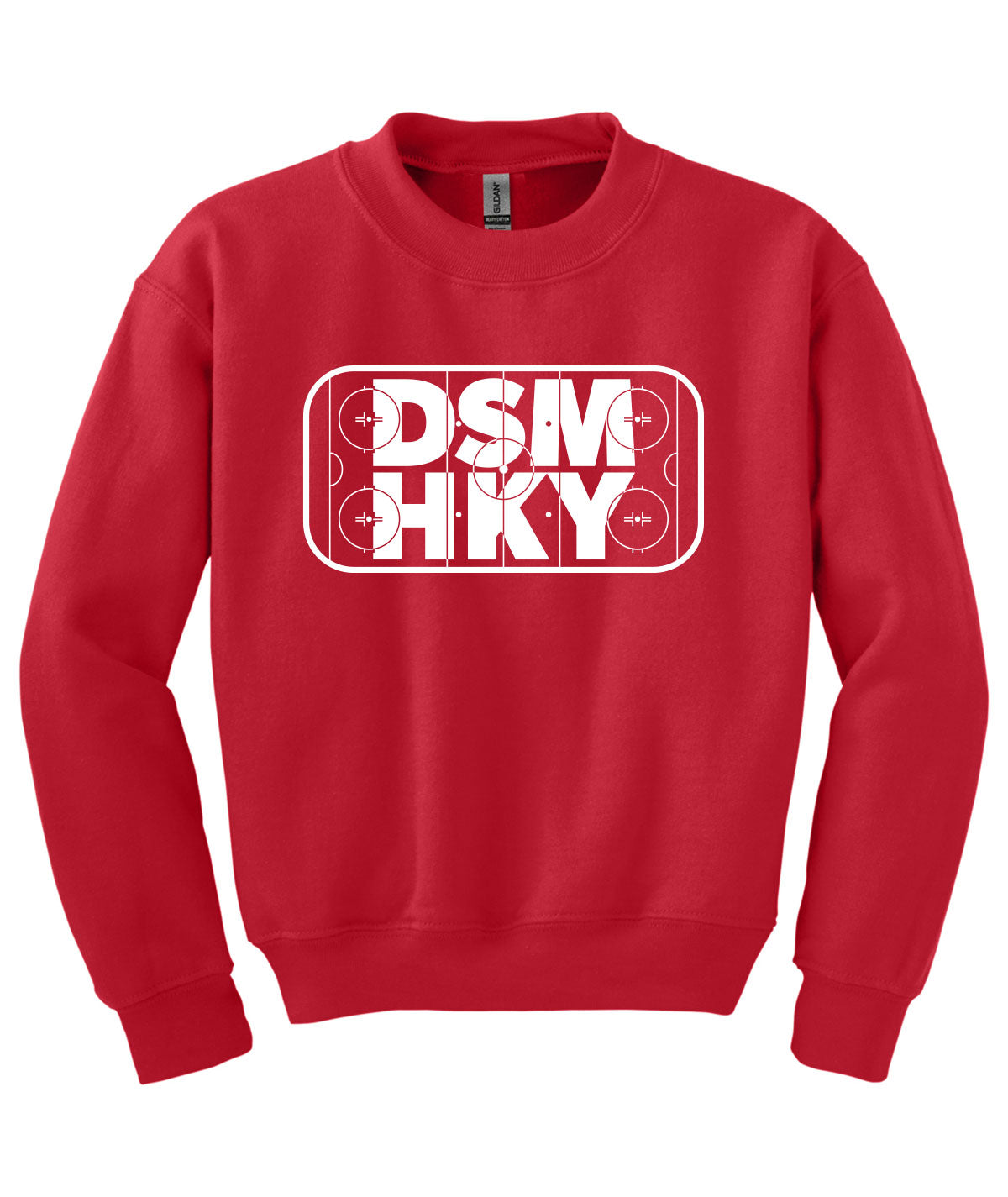 Des Moines Hockey DSM HKY Youth Crewneck Sweatshirt