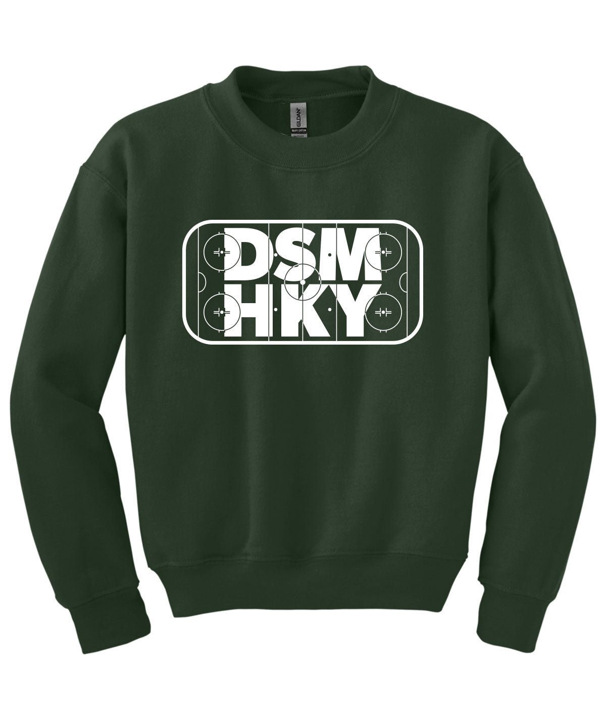 Des Moines Hockey DSM HKY Youth Crewneck Sweatshirt