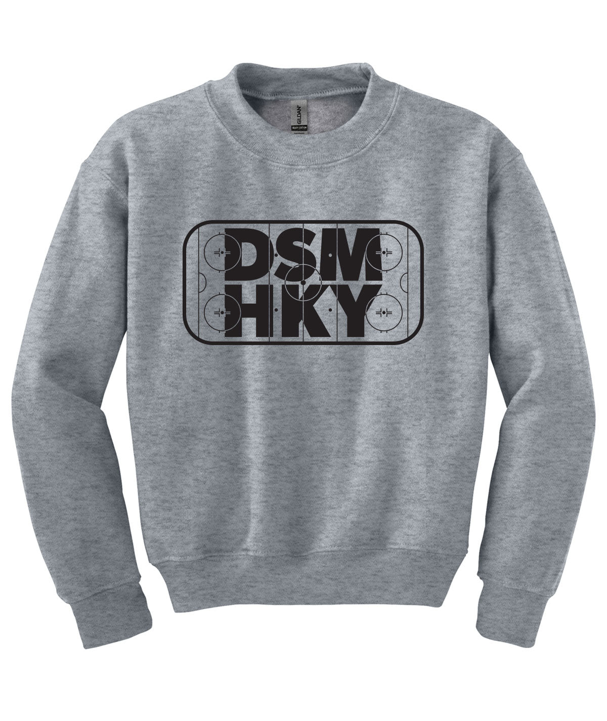 Des Moines Hockey DSM HKY Youth Crewneck Sweatshirt