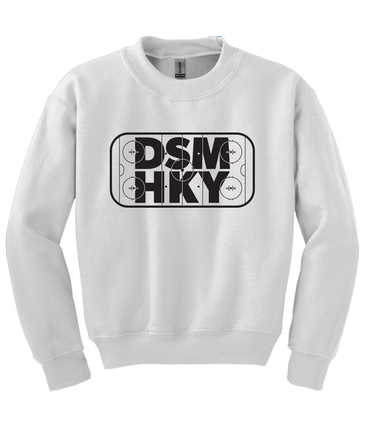 Des Moines Hockey DSM HKY Youth Crewneck Sweatshirt