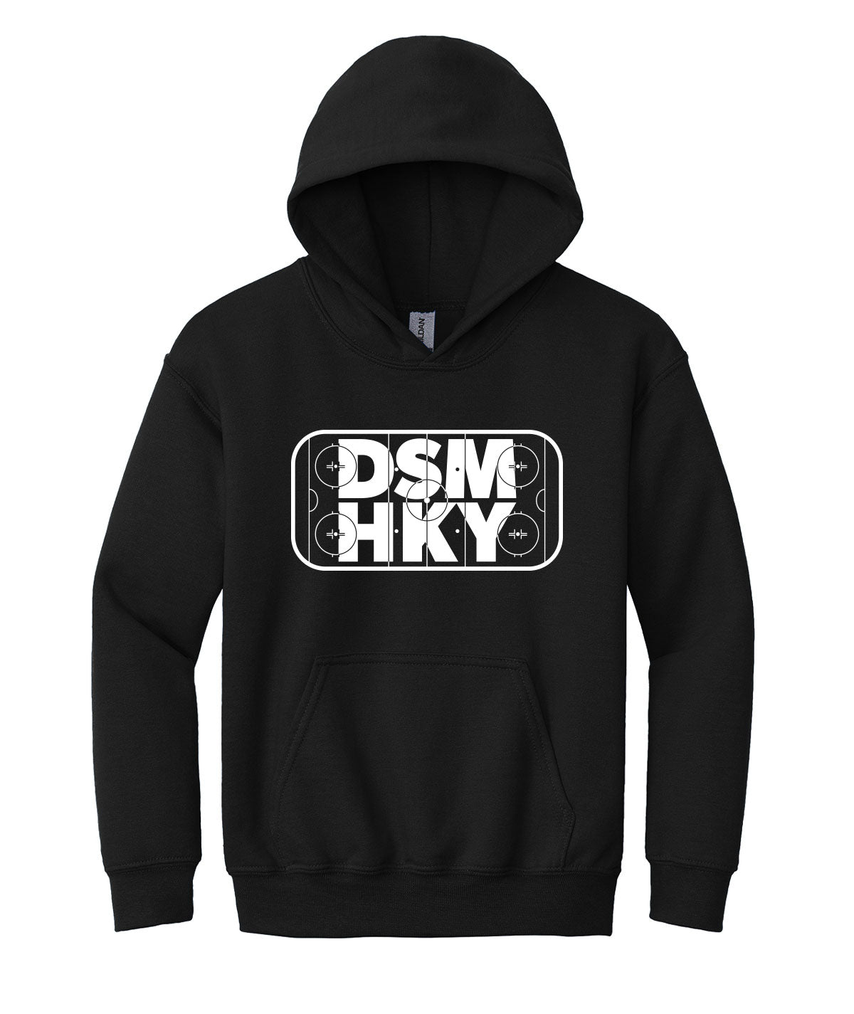Des Moines Hockey DSM HKY Youth Hooded Sweatshirt