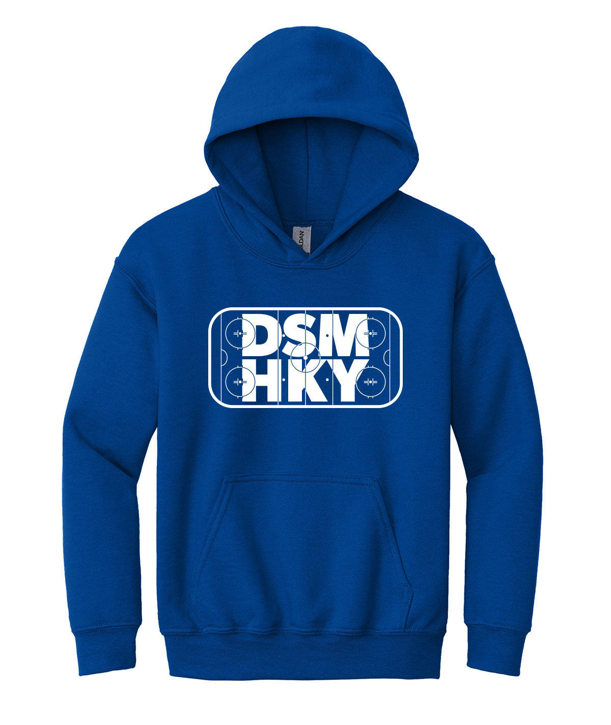 Des Moines Hockey DSM HKY Youth Hooded Sweatshirt
