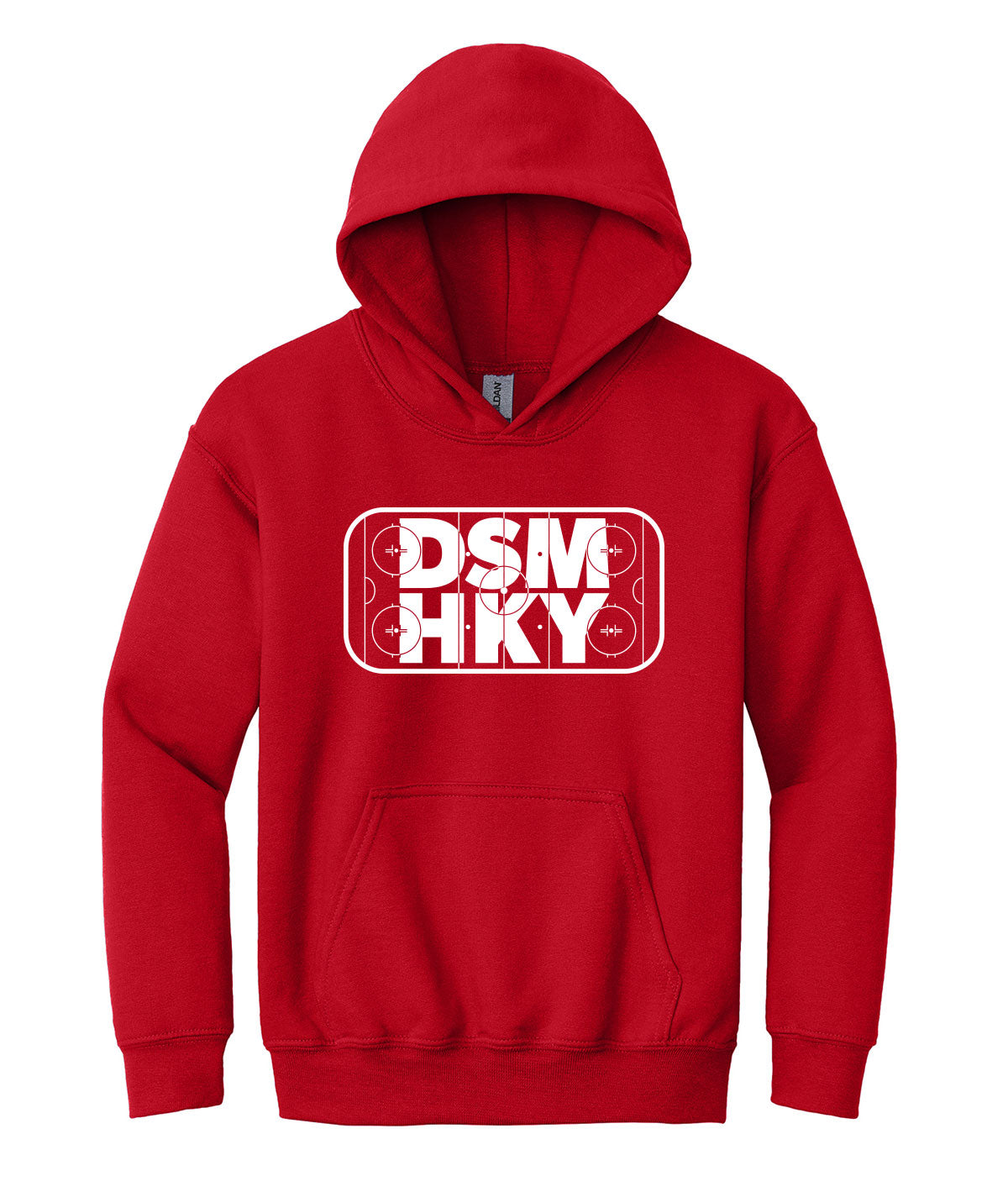 Des Moines Hockey DSM HKY Youth Hooded Sweatshirt