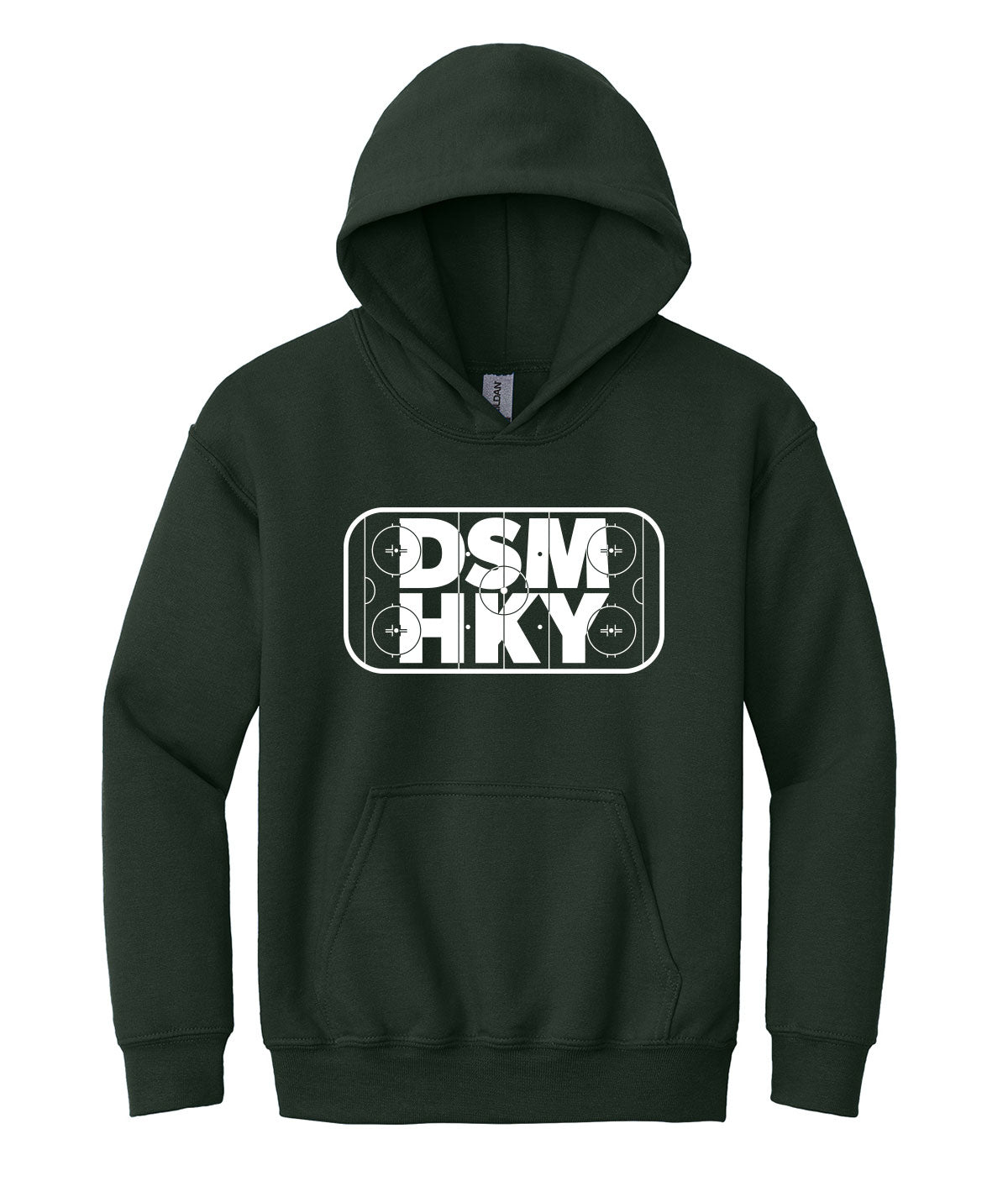 Des Moines Hockey DSM HKY Youth Hooded Sweatshirt