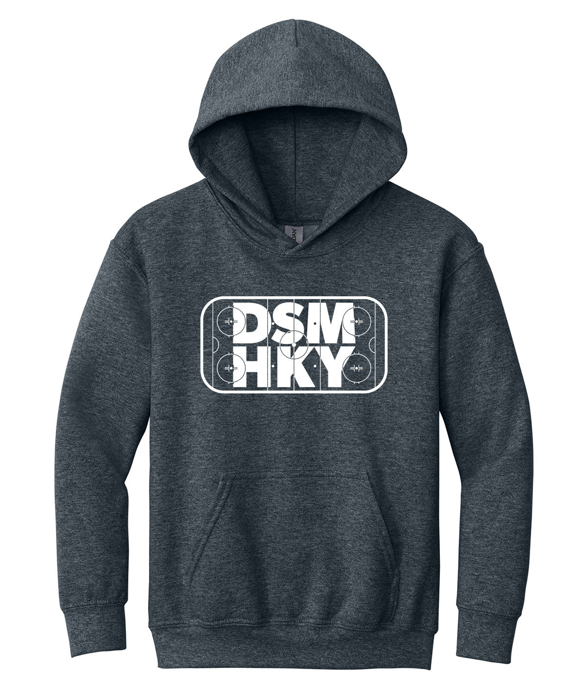 Des Moines Hockey DSM HKY Youth Hooded Sweatshirt