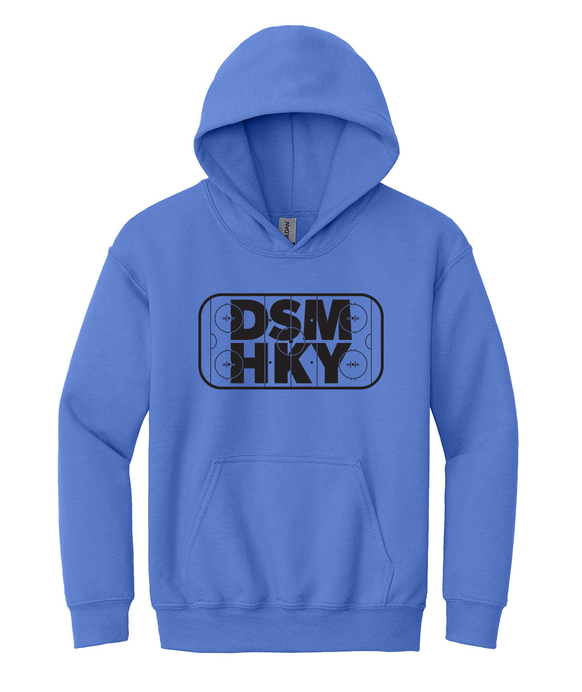Des Moines Hockey DSM HKY Youth Hooded Sweatshirt