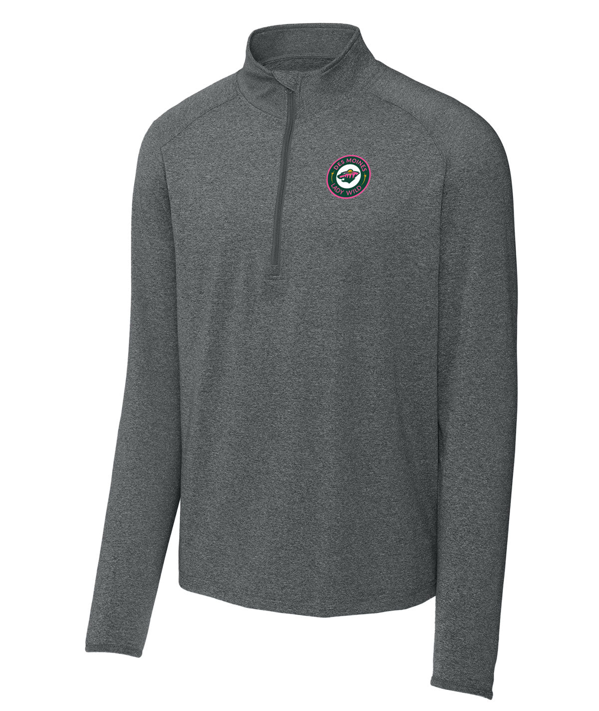 Des Moines Lady Wild Mens 1/4 Zip Solid Pullover