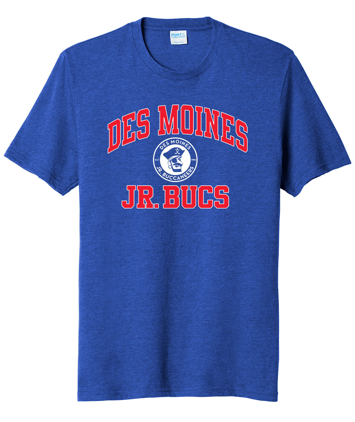 Des Moines Jr. Bucs Throwback Wordmark Soft Tee