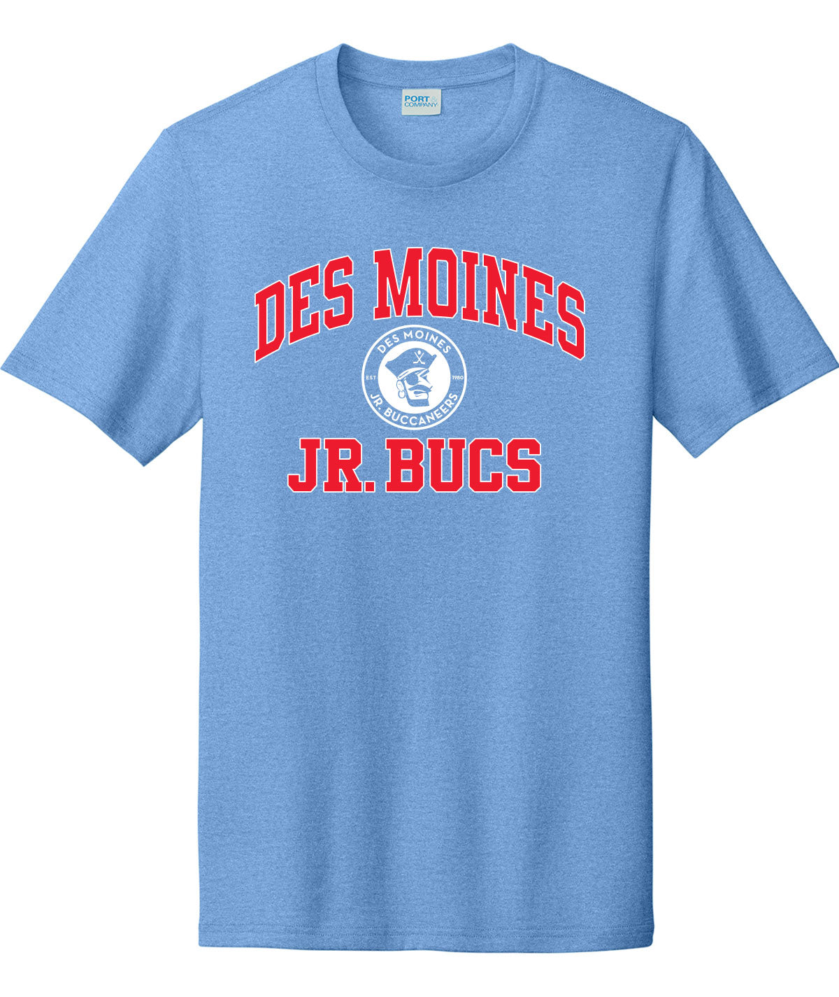 Des Moines Jr. Bucs Throwback Wordmark Soft Tee
