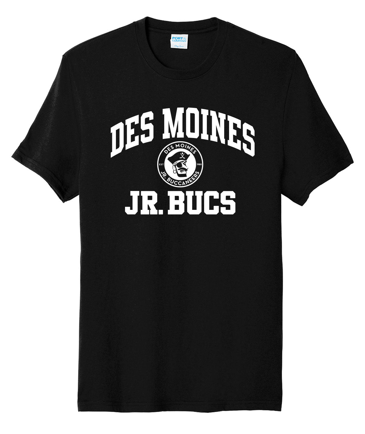 Des Moines Jr. Bucs Throwback Wordmark Soft Tee