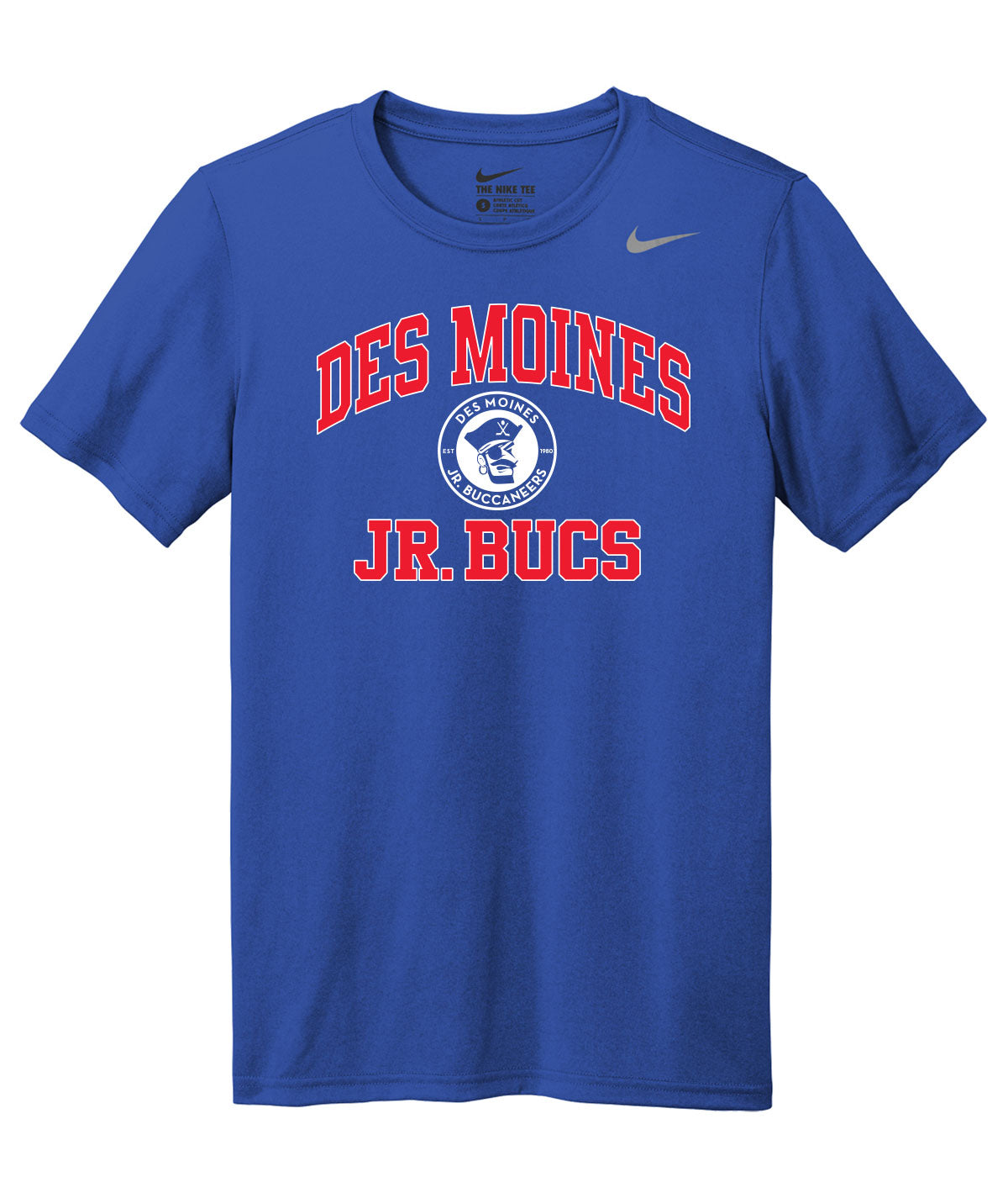 Des Moines Jr. Bucs Throwback Wordmark Nike Legend Tee