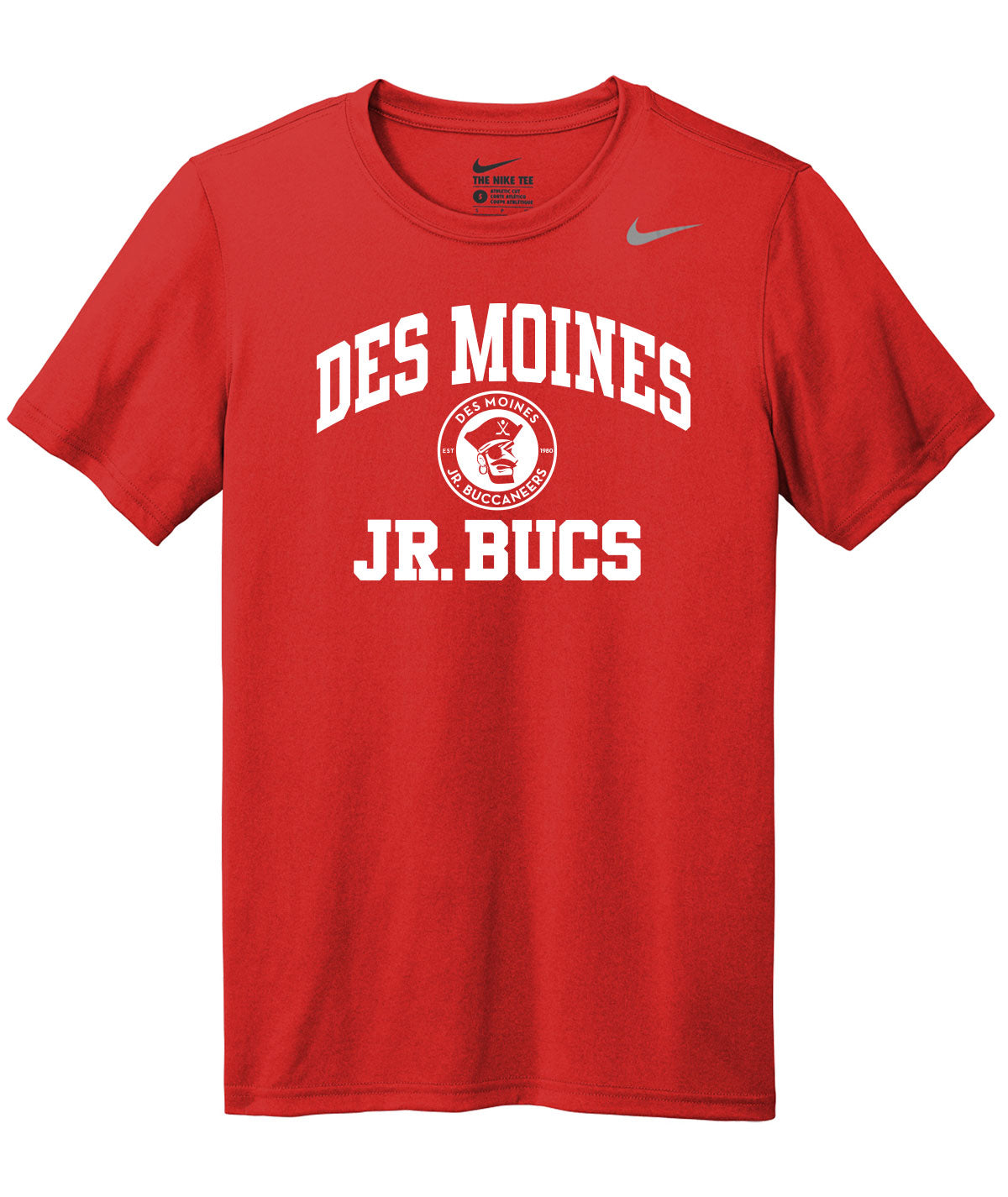 Des Moines Jr. Bucs Throwback Wordmark Nike Legend Tee