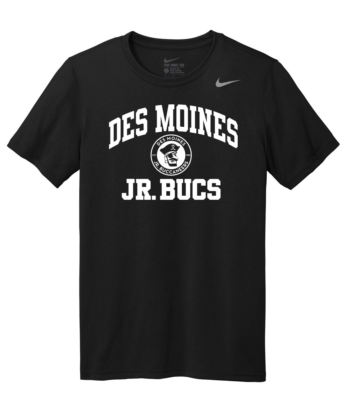 Des Moines Jr. Bucs Throwback Wordmark Nike Legend Tee