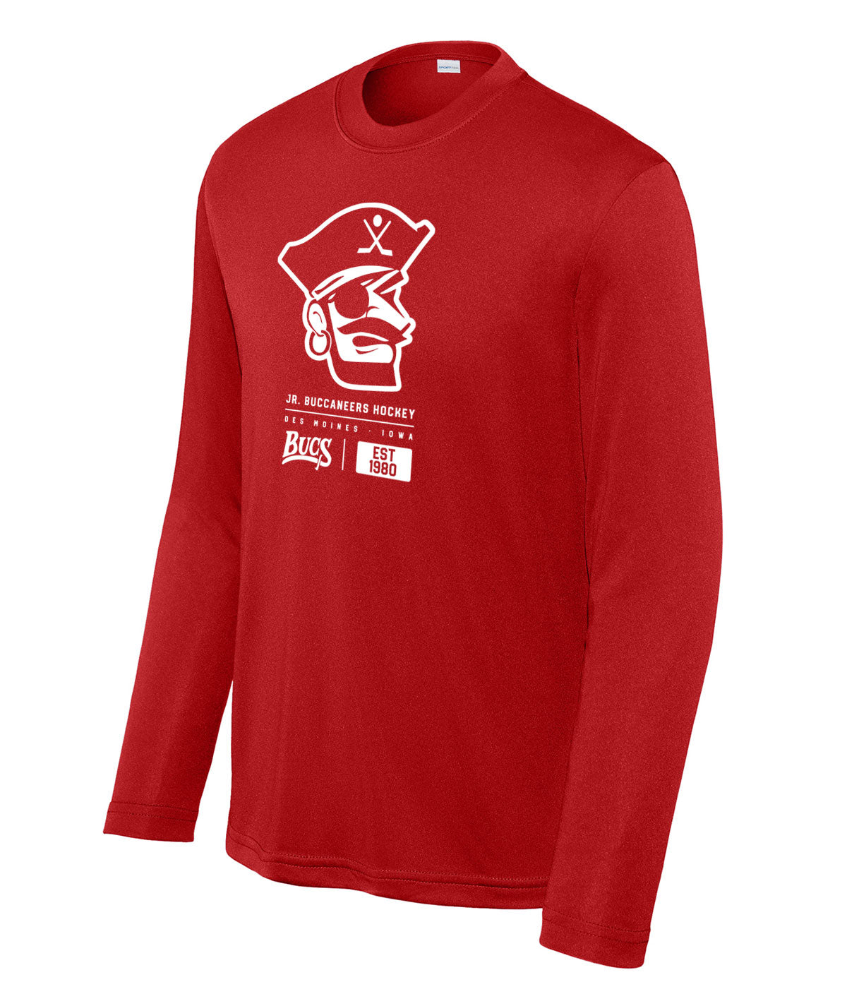 Des Moines Jr. Bucs Tag Youth Long-Sleeve Performance Tee