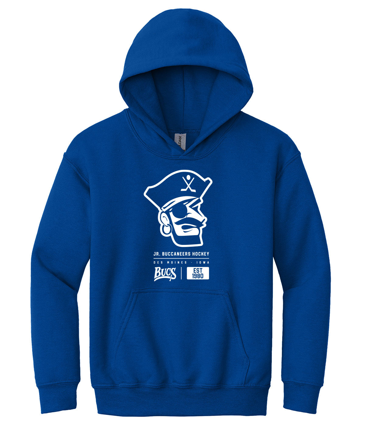 Des Moines Jr. Bucs Tag Youth Hooded Sweatshirt