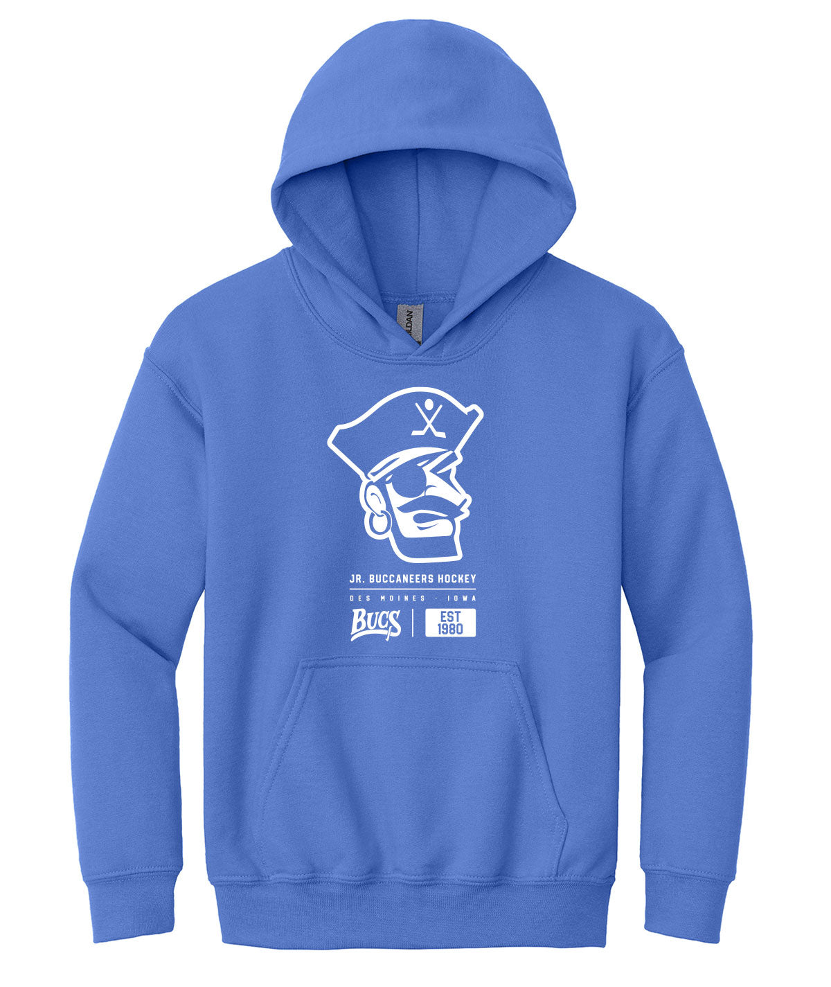 Des Moines Jr. Bucs Tag Youth Hooded Sweatshirt