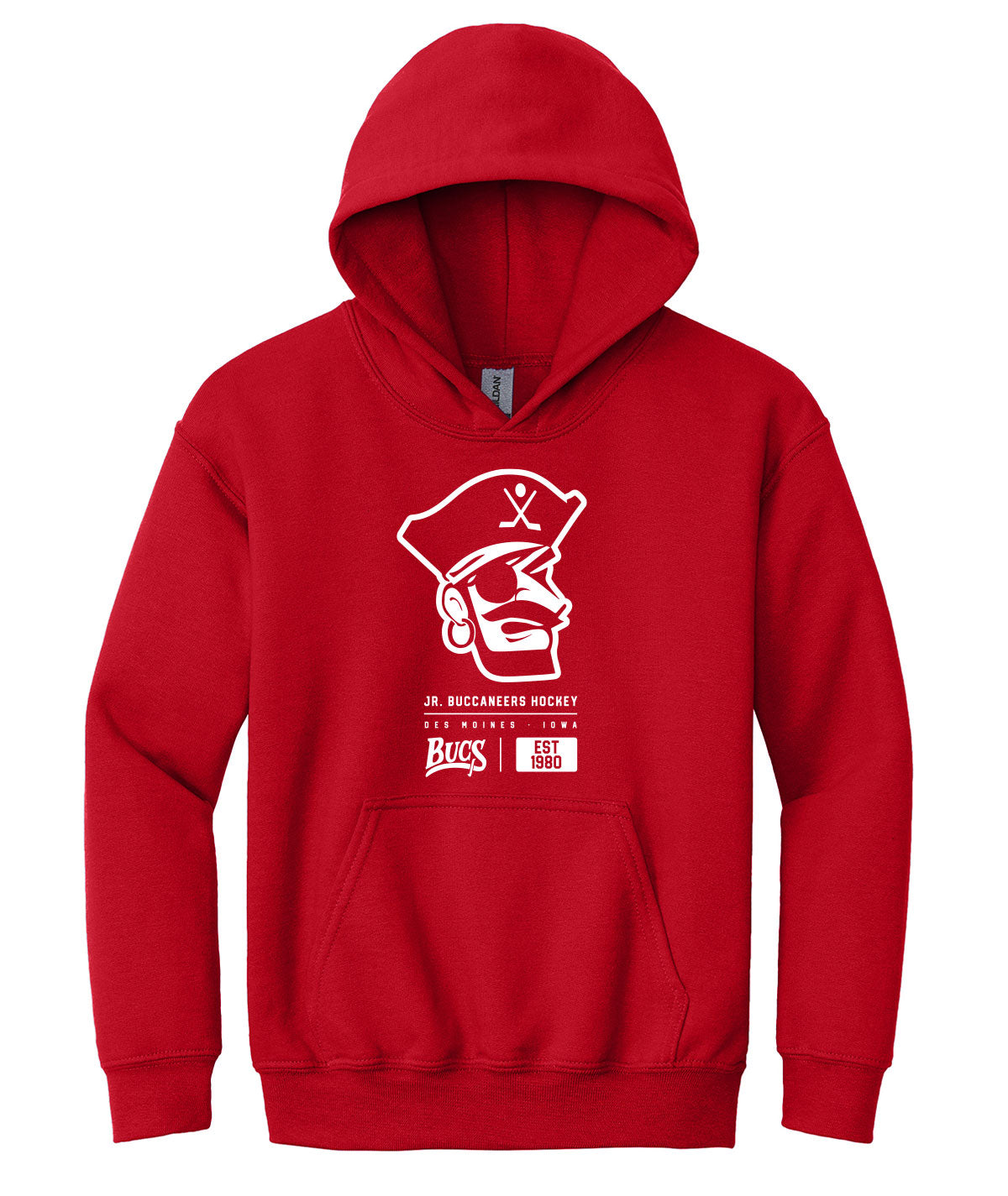 Des Moines Jr. Bucs Tag Youth Hooded Sweatshirt