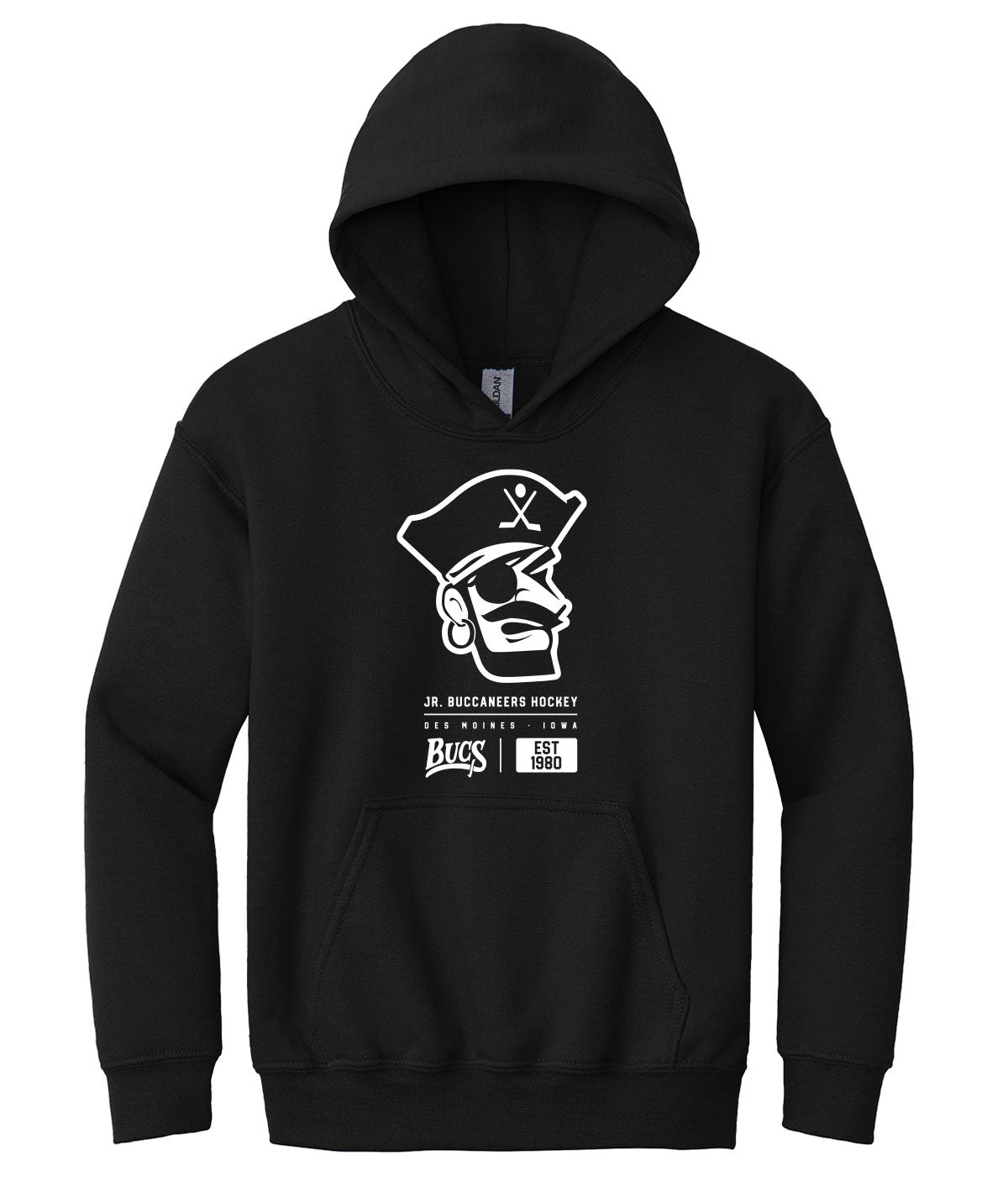 Des Moines Jr. Bucs Tag Youth Hooded Sweatshirt