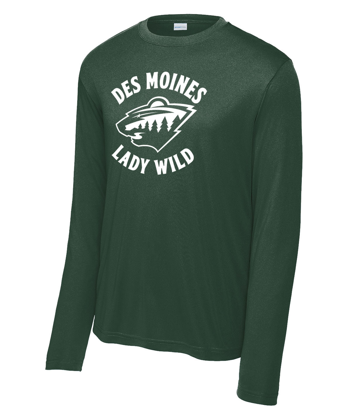 Des Moines Lady Wild Team Issue Long-Sleeve Performance Tee
