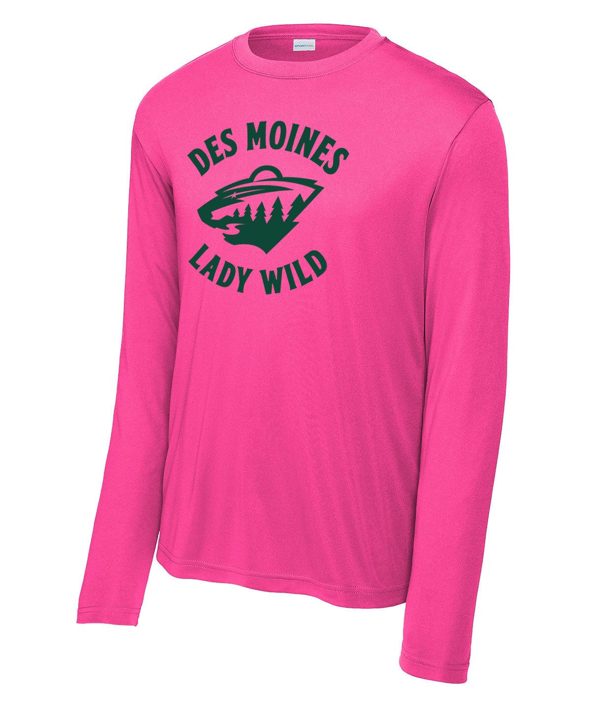 Des Moines Lady Wild Team Issue Long-Sleeve Performance Tee
