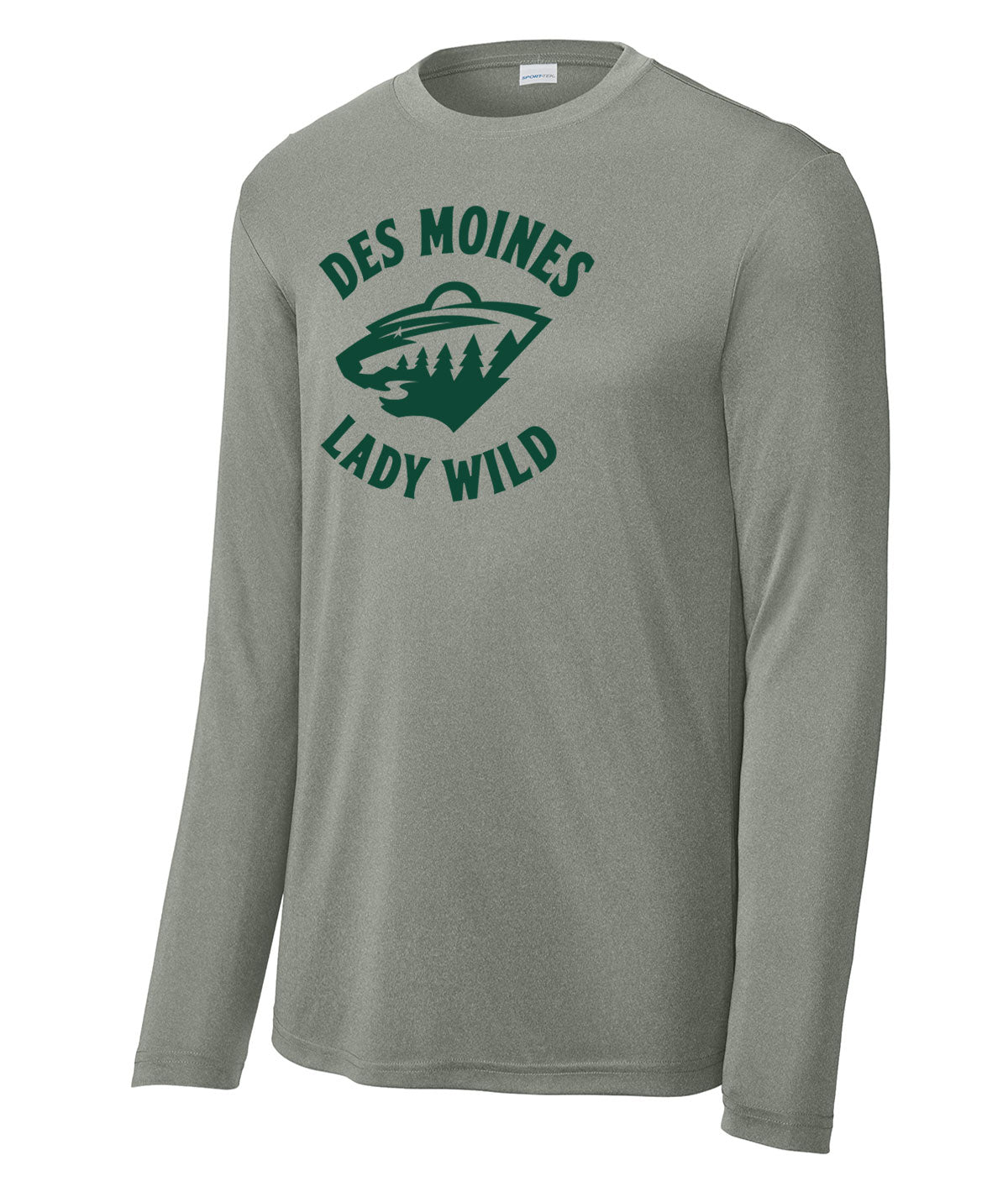Des Moines Lady Wild Team Issue Long-Sleeve Performance Tee
