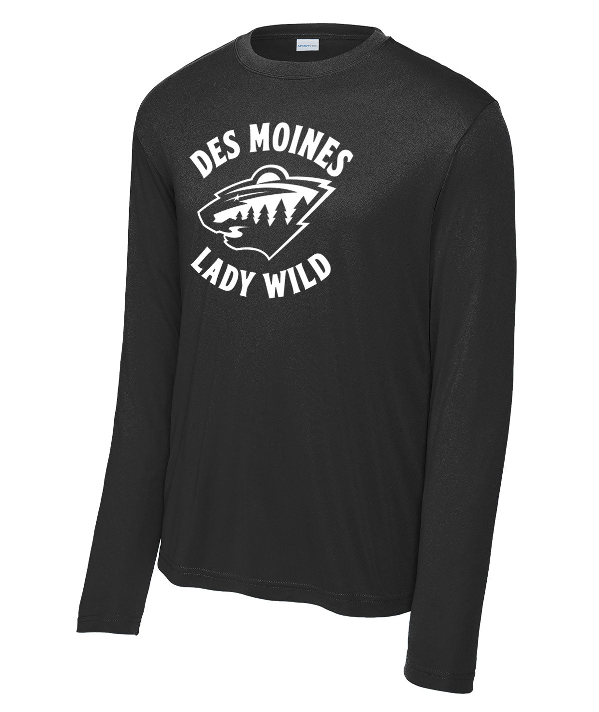 Des Moines Lady Wild Team Issue Long-Sleeve Performance Tee