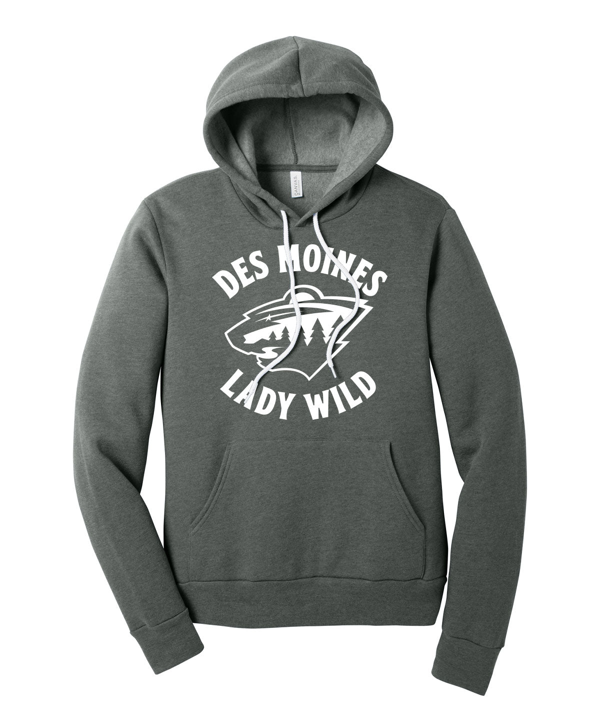 Des Moines Lady Wild Script Premium Softstyle Hoodie