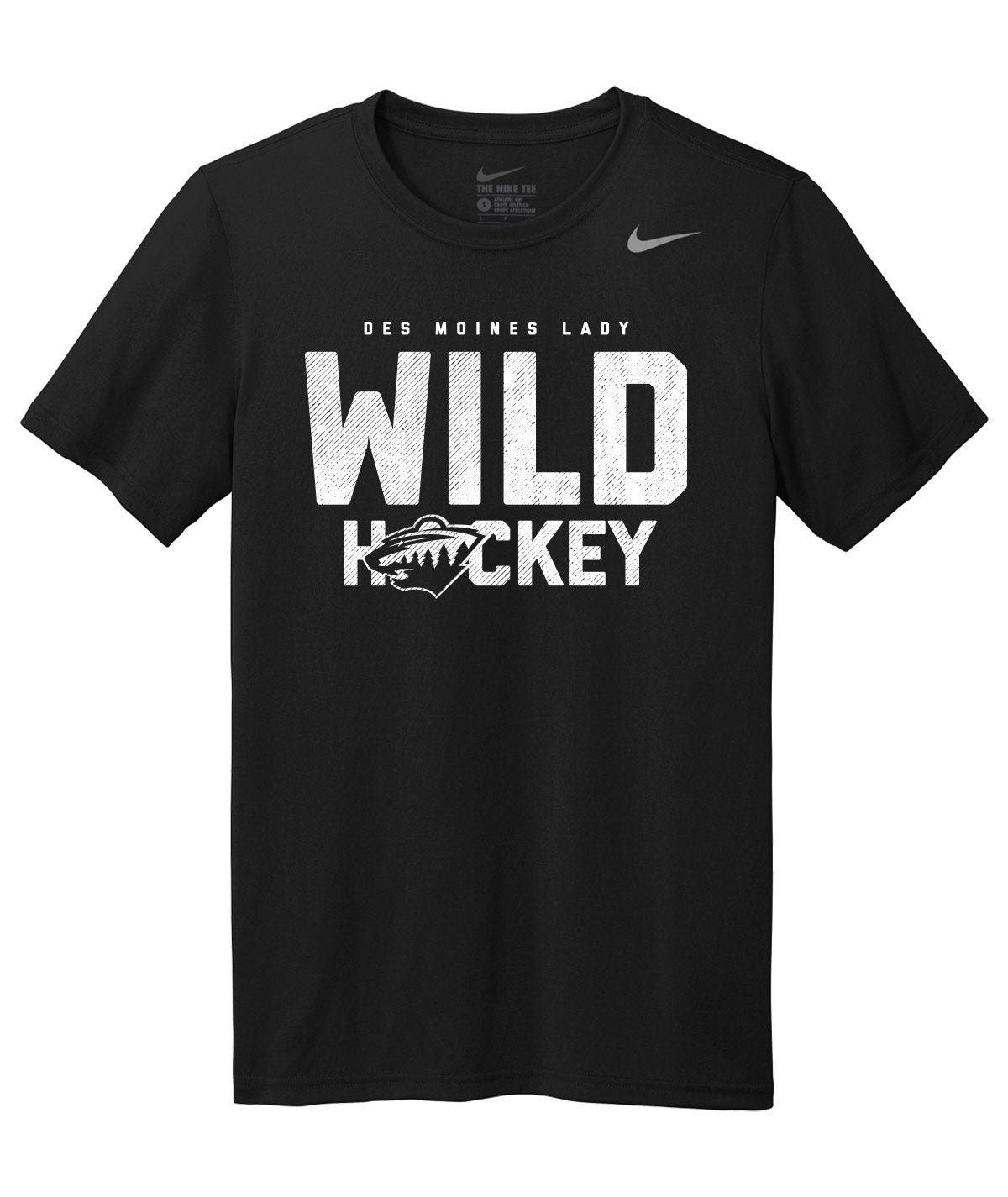Des Moines Lady Wild Hockey Nike Legend Tee