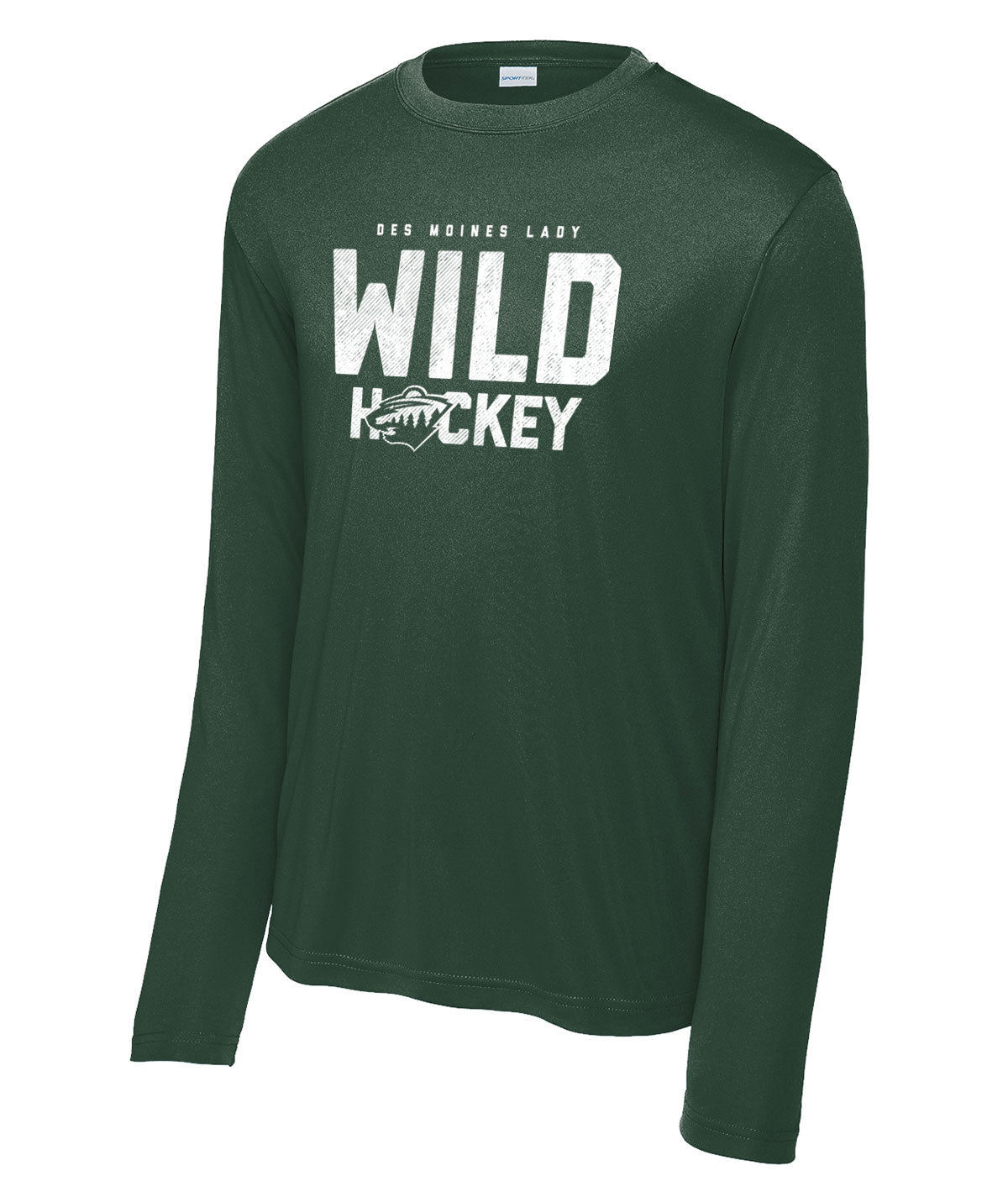 Des Moines Lady Wild Hockey Long-Sleeve Performance Tee