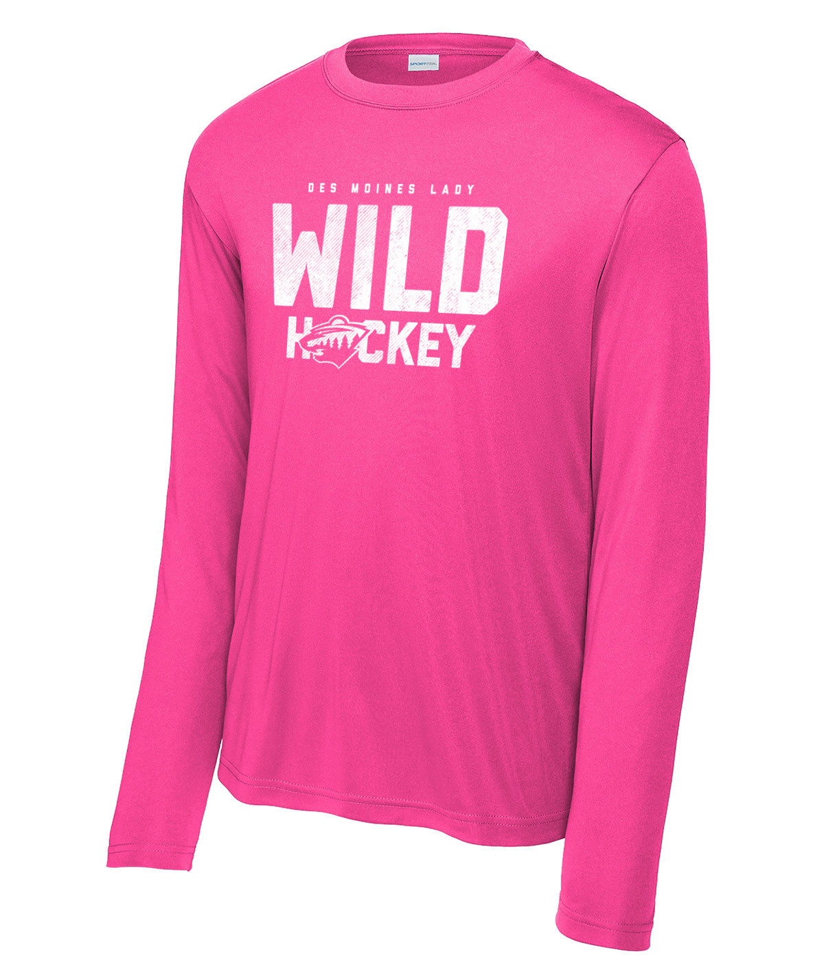 Des Moines Lady Wild Hockey Long-Sleeve Performance Tee