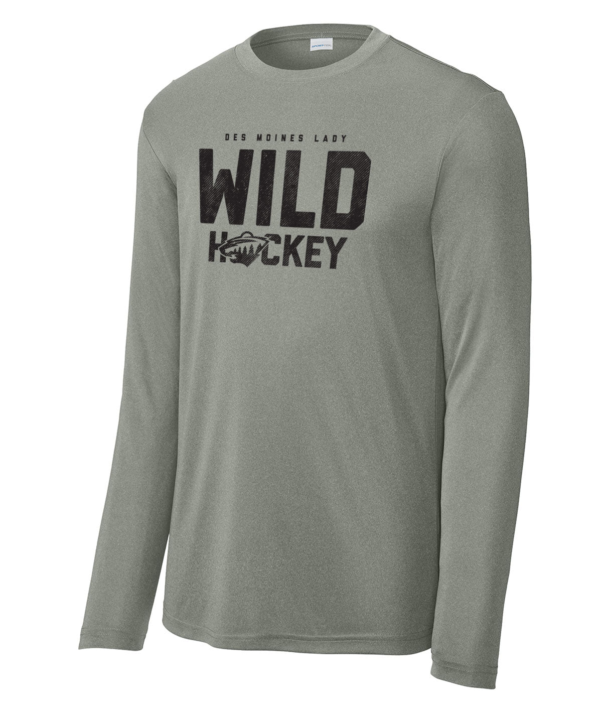Des Moines Lady Wild Hockey Long-Sleeve Performance Tee