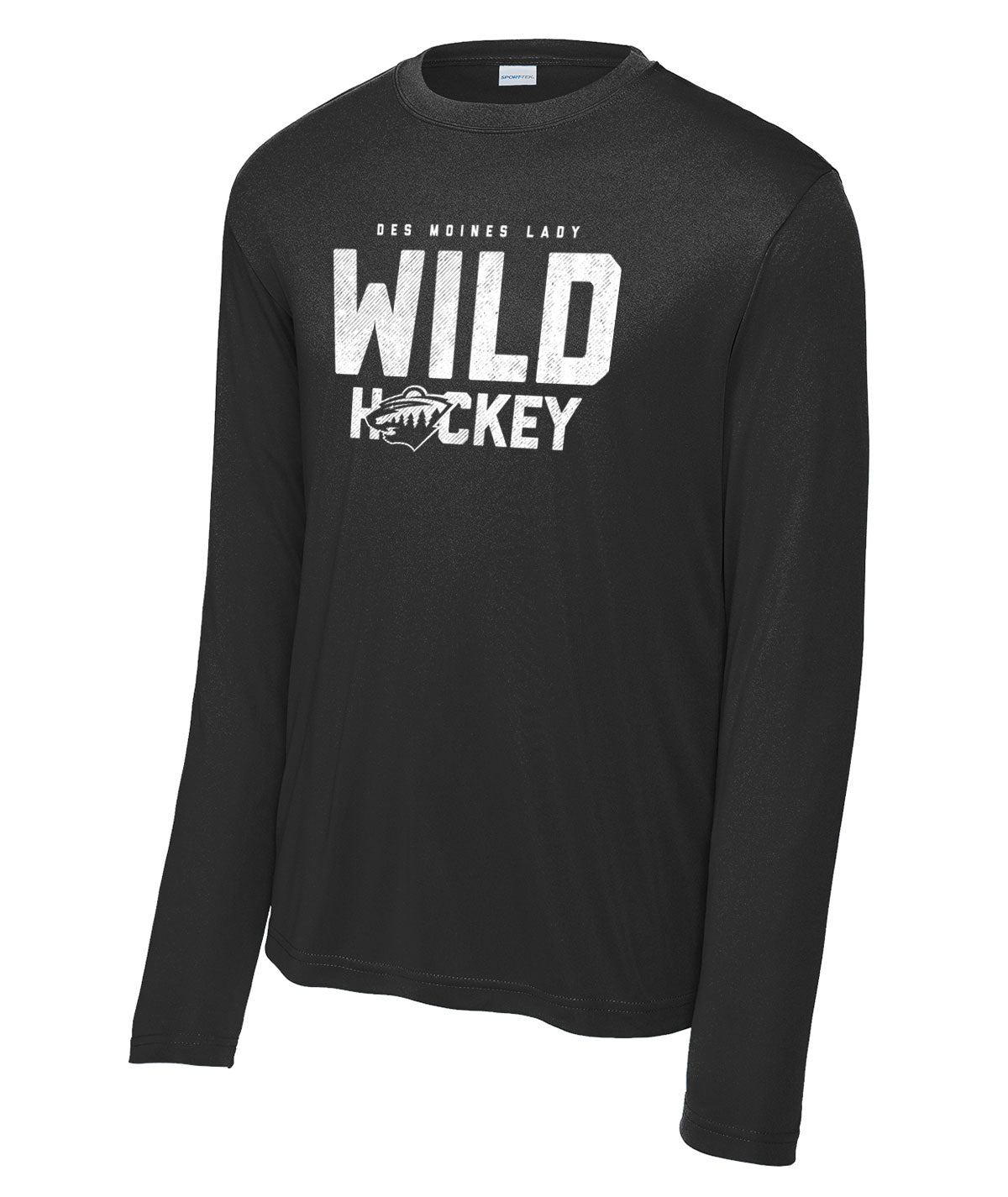 Des Moines Lady Wild Hockey Long-Sleeve Performance Tee