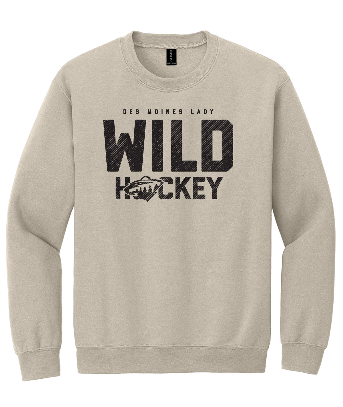 Des Moines Lady Wild Hockey Crewneck Sweatshirt