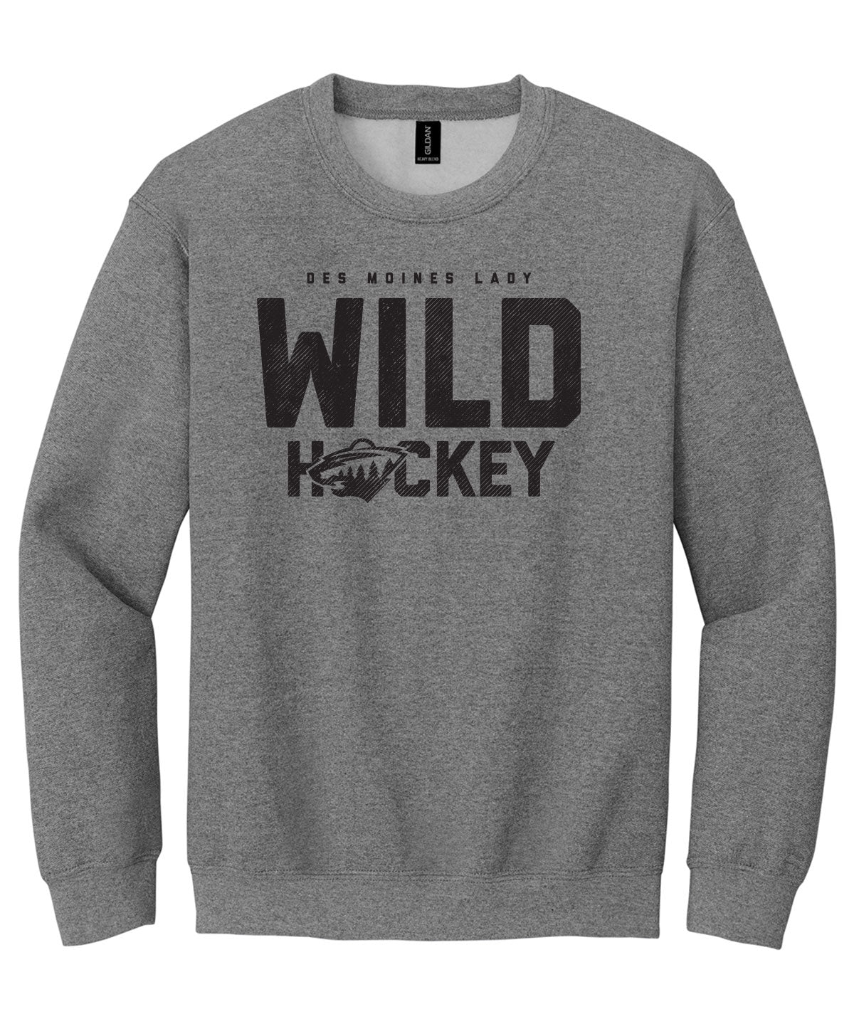 Des Moines Lady Wild Hockey Crewneck Sweatshirt