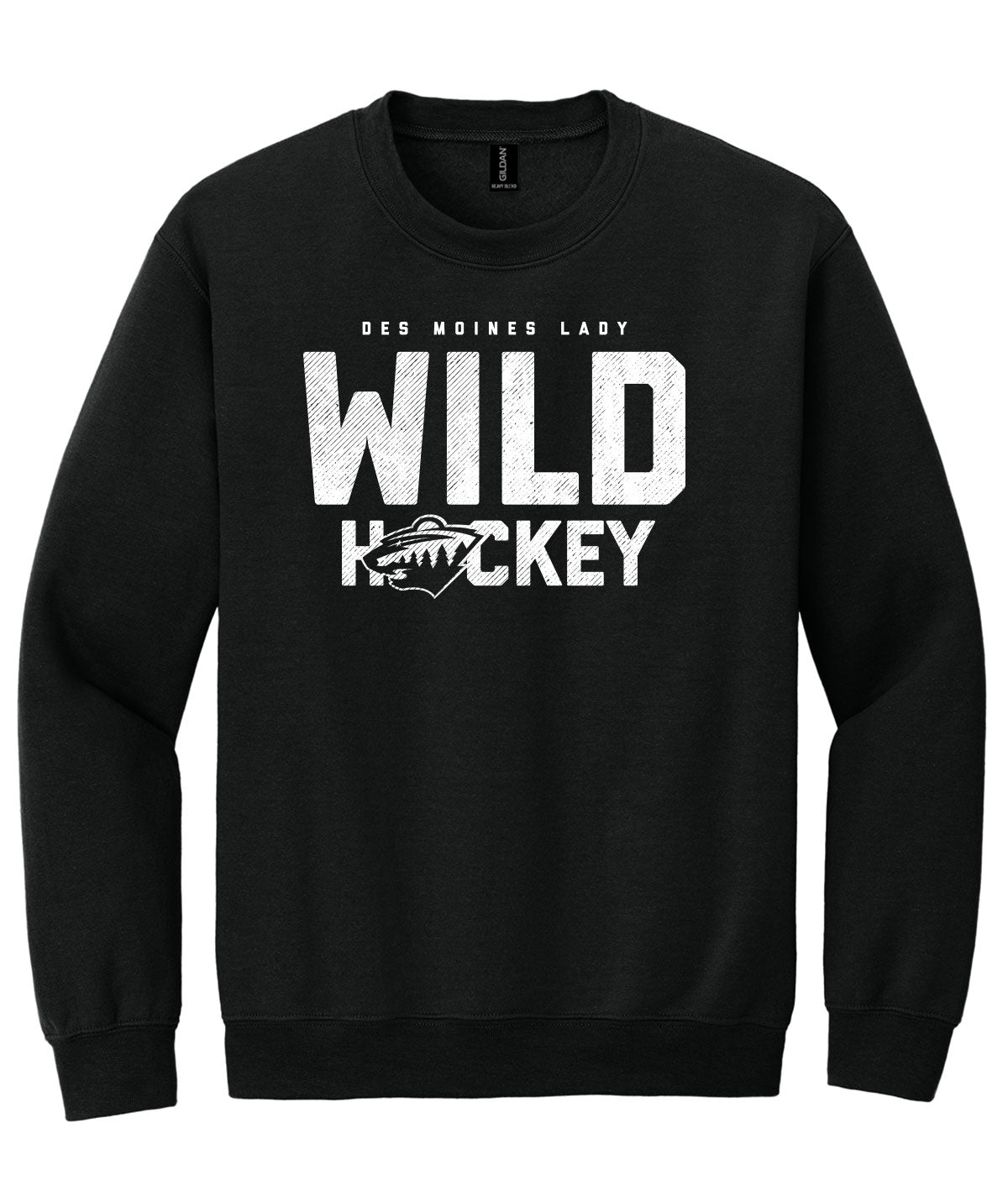 Des Moines Lady Wild Hockey Crewneck Sweatshirt