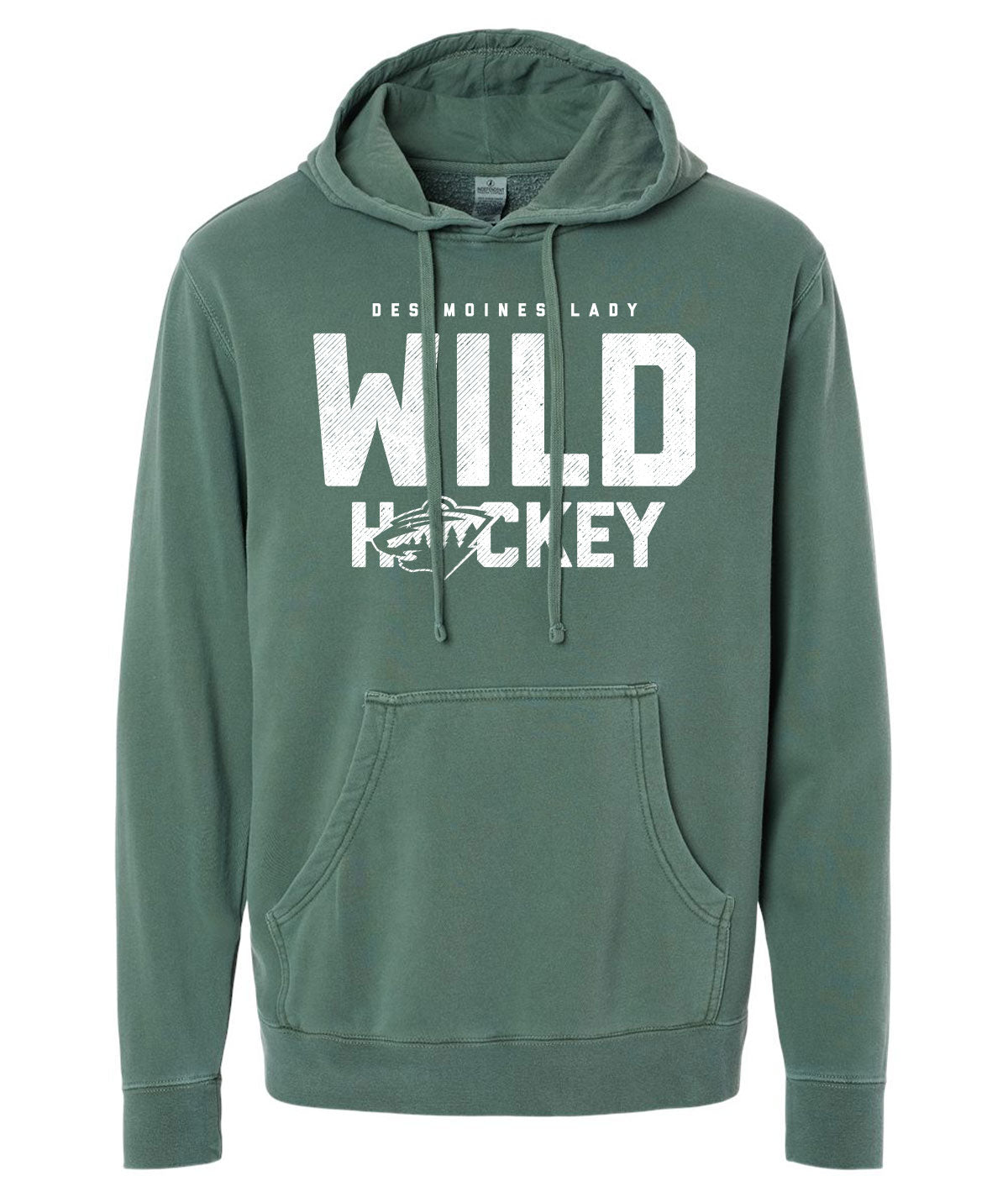 Des Moines Lady Wild Hockey Slouch Hoodie
