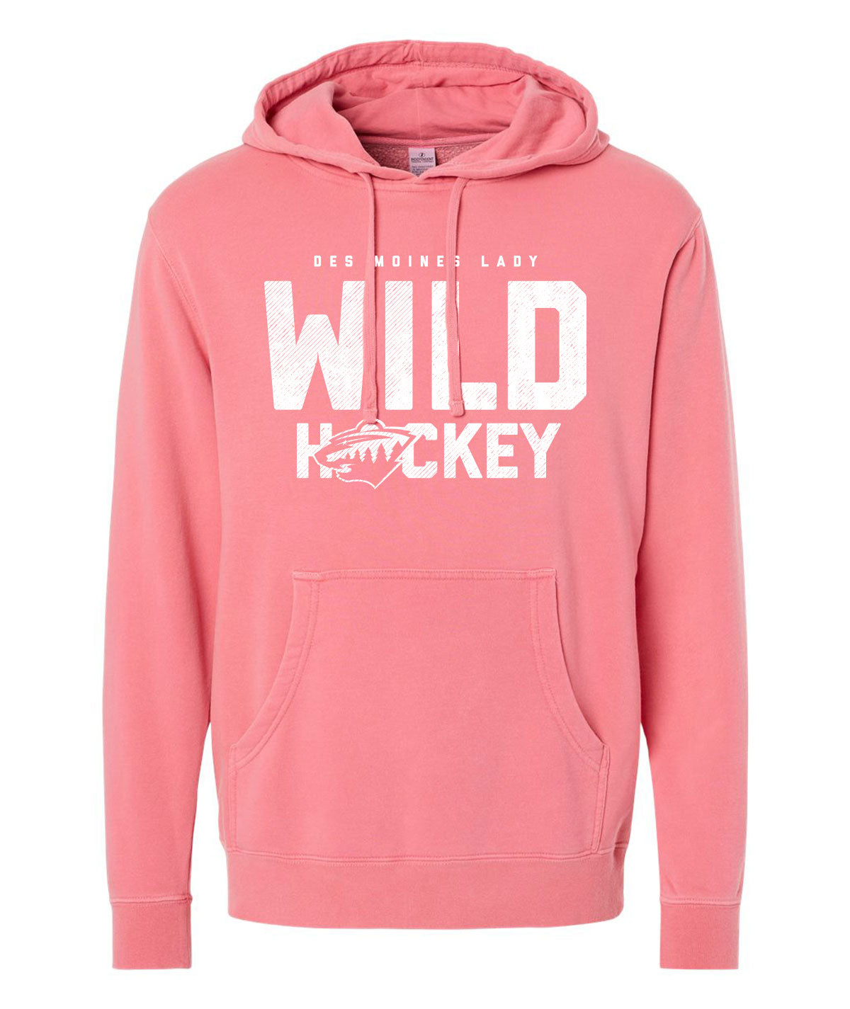 Des Moines Lady Wild Hockey Slouch Hoodie