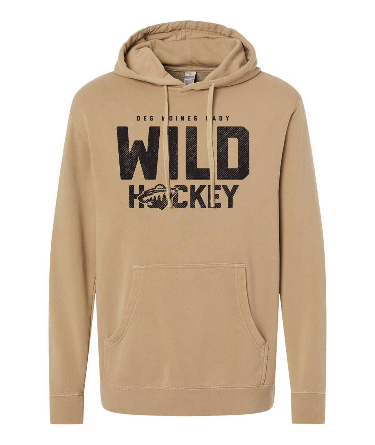 Des Moines Lady Wild Hockey Slouch Hoodie