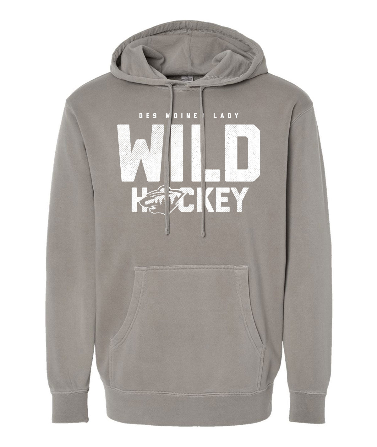 Des Moines Lady Wild Hockey Slouch Hoodie