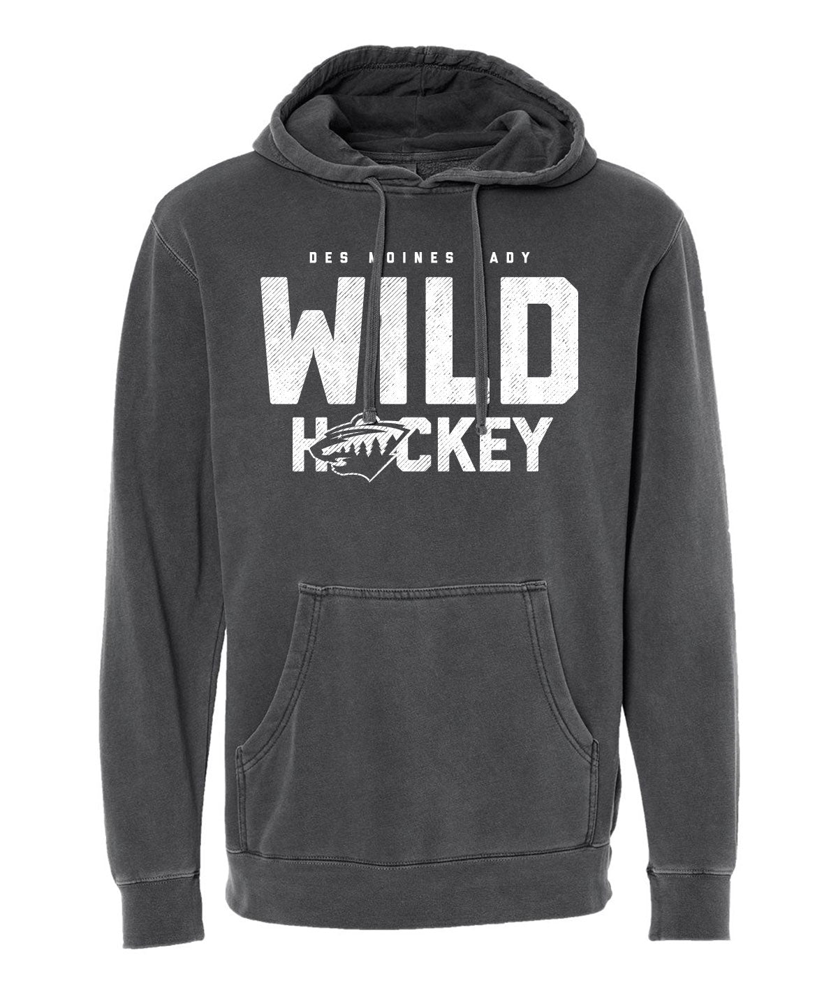 Des Moines Lady Wild Hockey Slouch Hoodie
